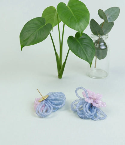 Handmade Acrylic Blossom Loop Earrings | K-Style Volume · 3 Colors