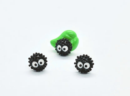 Soot Sprite Earrings Set - Spirited Away Inspired 925 Silver