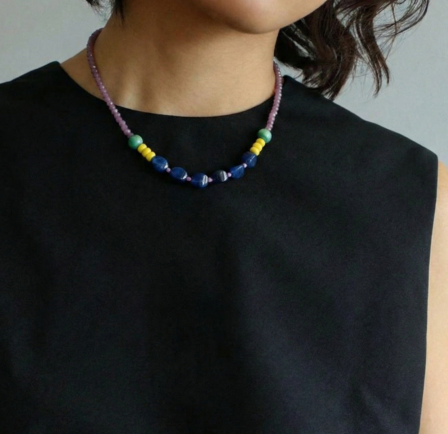 Colorful Beaded Choker Necklace - Y2K Summer Aesthetic Jewelry (5 Colors)