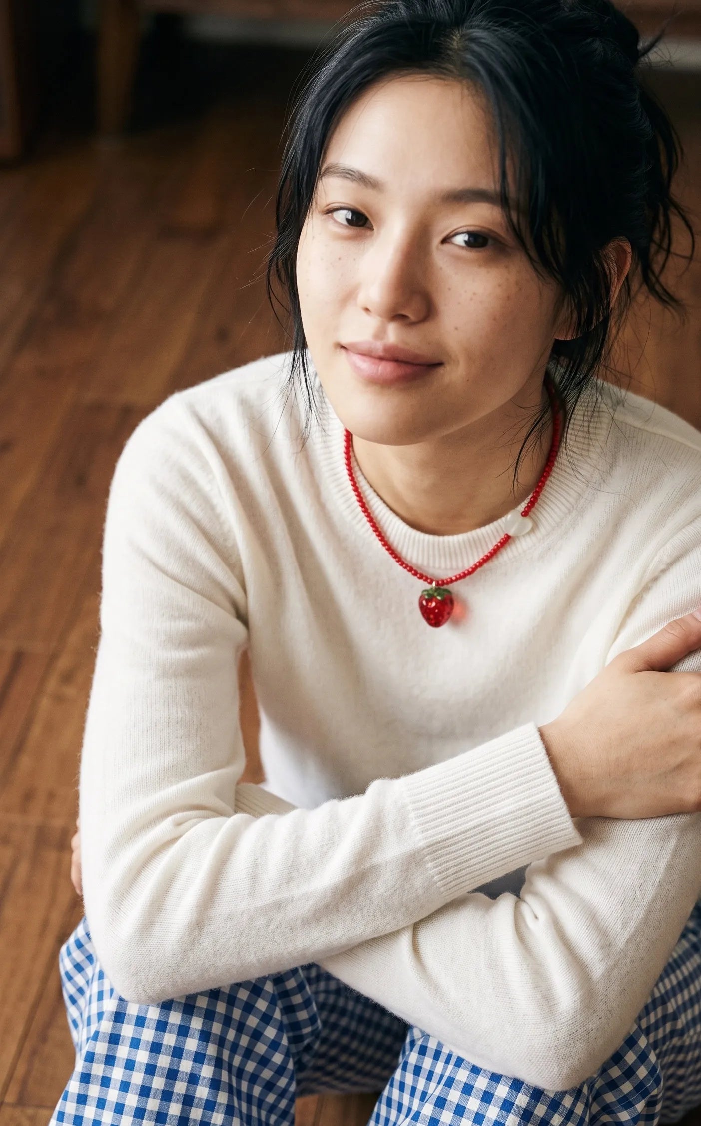 Fruit Charm Bead Necklace | Apple or Strawberry – K-Style