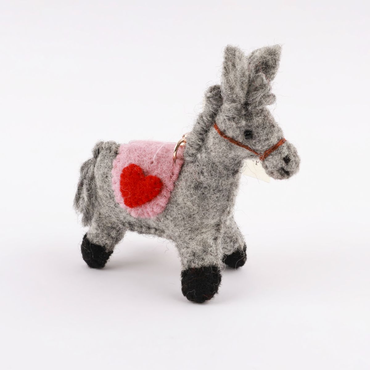 Nepal Handmade Wool Felt Lucky Horse Keychain - Bag Charm Gift