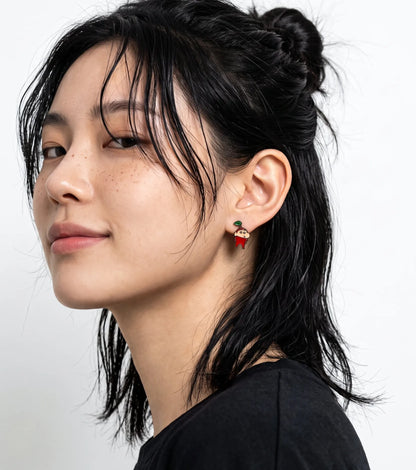 Crayon Shin-chan Mismatch Earrings — The K-Style Staple