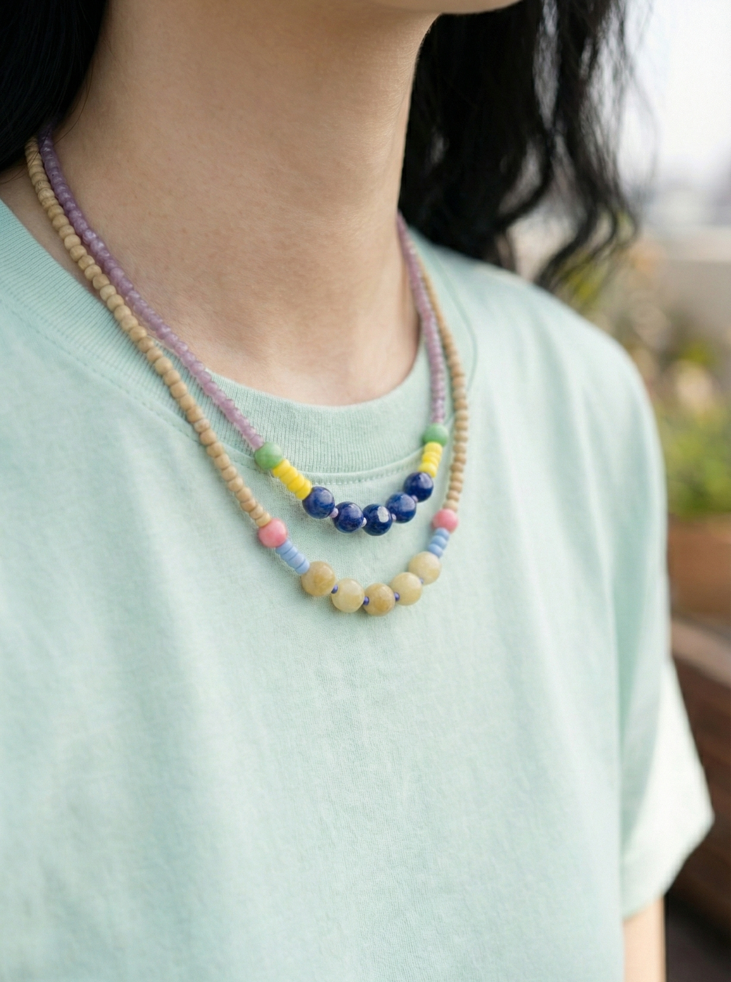 Colorful Beaded Choker Necklace - Y2K Summer Aesthetic Jewelry (5 Colors)