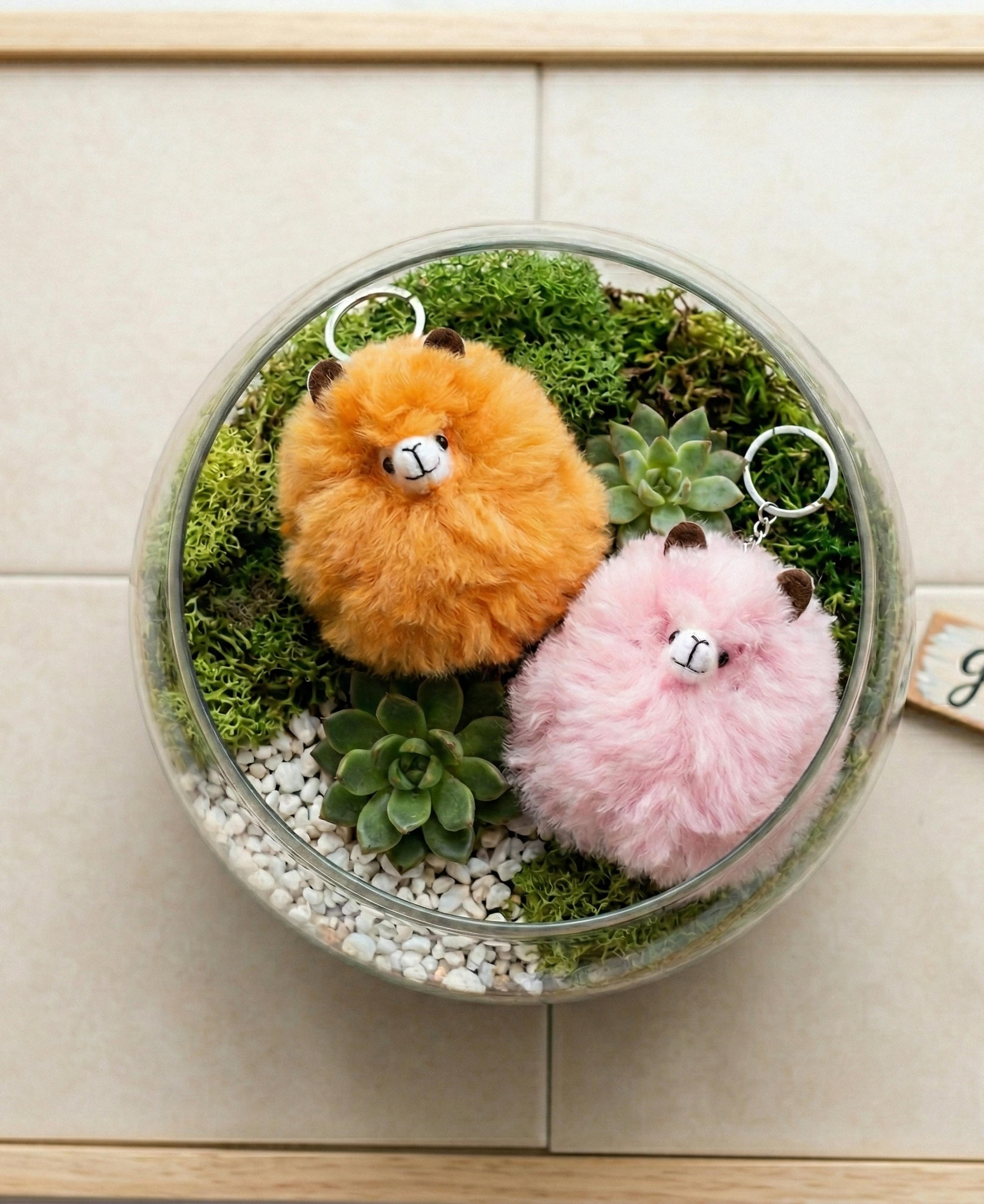 Handcrafted from 100% natural alpaca fur, our fluffy animal keychains bring a touch of cozy softness to your life. Unbelievably cute and eco-friendly