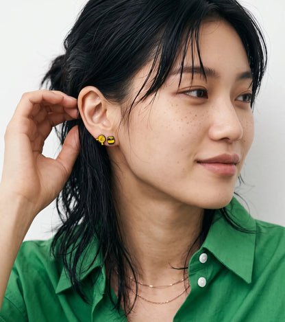 Vintage Winnie the Pooh Enamel Stud Set (4-Piece) | K-Style Kidult Earrings