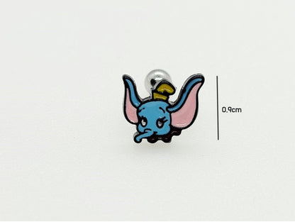 Dumbo Inspired Character Cute Baby Elephant Surgical Steel Piercing - Kawaii Animal Helix Stud Earring