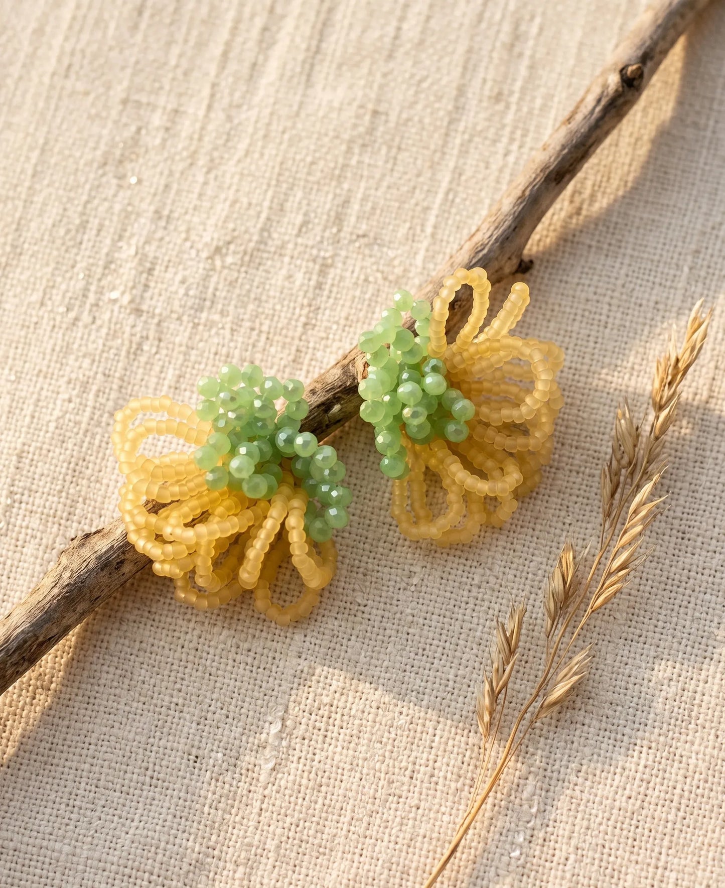 Handmade Acrylic Blossom Loop Earrings | K-Style Volume · 3 Colors