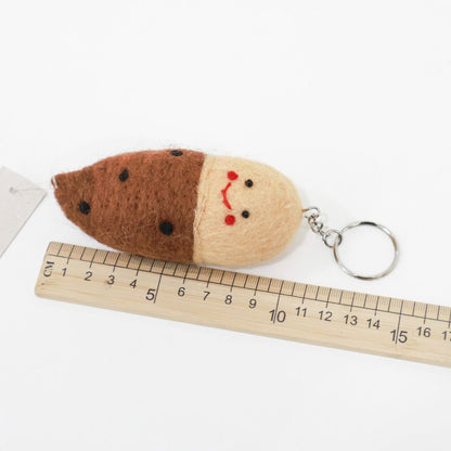 Handmade Nepal Wool Felt Vegetable Keychain Set - 5 Styles