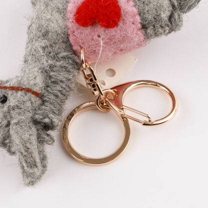 Nepal Handmade Wool Felt Lucky Horse Keychain - Bag Charm Gift