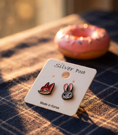 Nick & Judy Mismatch Earrings — The Zootopia Duo