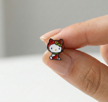 Hello Kitty Surgical Steel Cartilage Earring - Classic & Cat Hood
