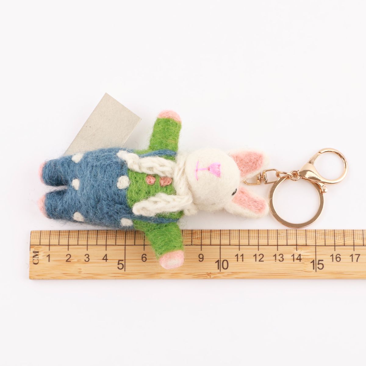 Handmade Wool Felt Animal Keychain - Bear, Rabbit, Hedgehog & Croc | Nepal Artisan Bag Charm