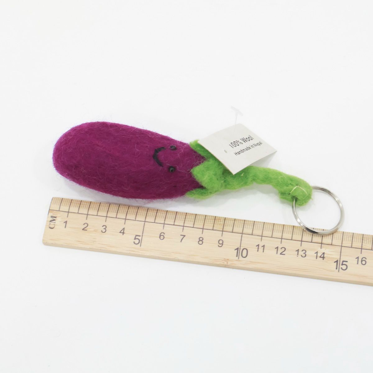 Handmade Nepal Wool Felt Vegetable Keychain Set - 5 Styles