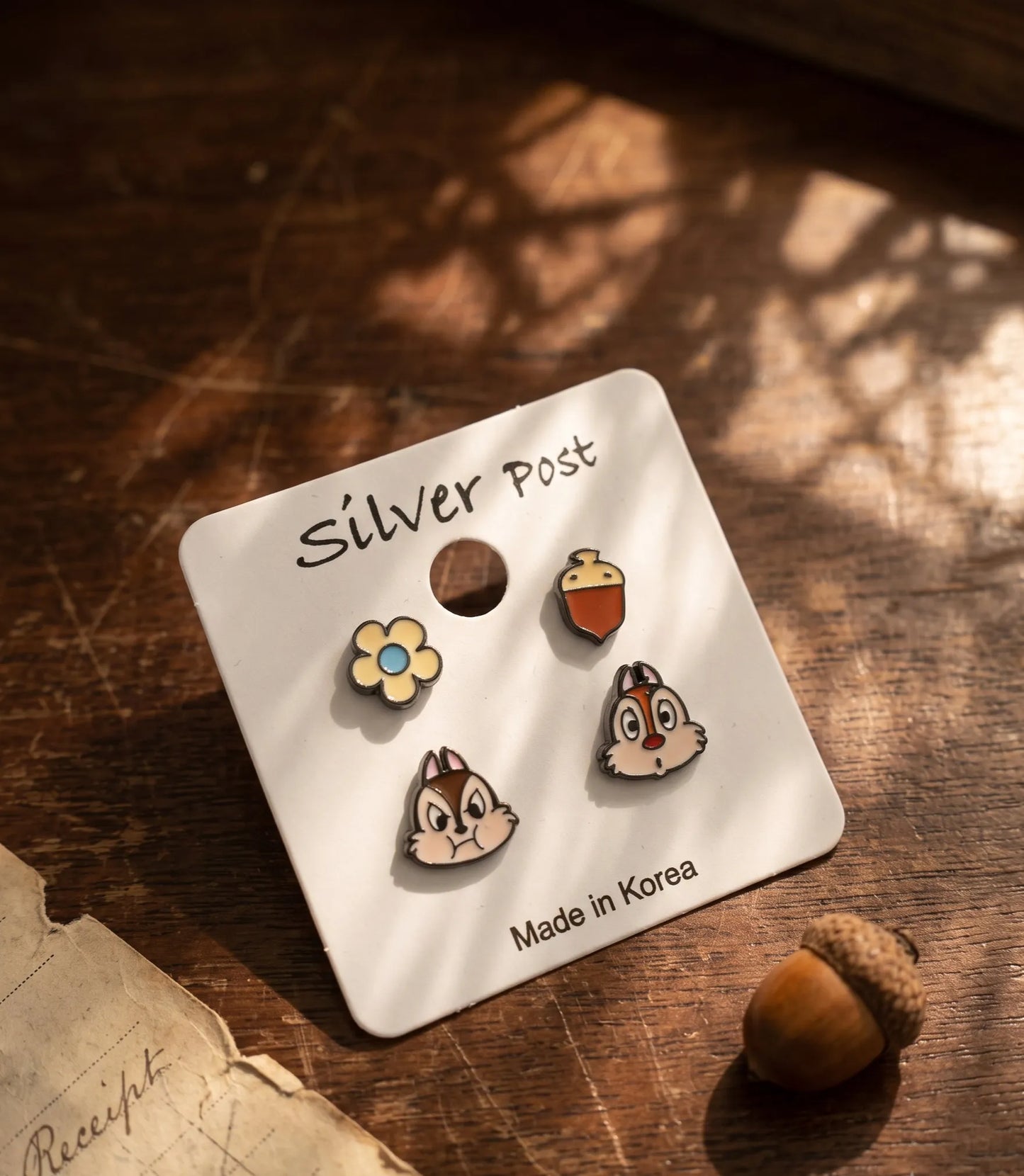 Chip 'n Dale 4-Piece Enamel Stud Set — Mix, Stack, Mismatch