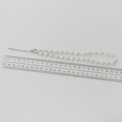 Real Freshwater Pearl & Color Bead Choker Necklace | Y2K Kitsch Neck Stack