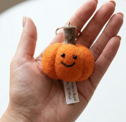 Handmade Nepal Wool Felt Vegetable Keychain Set - 5 Styles
