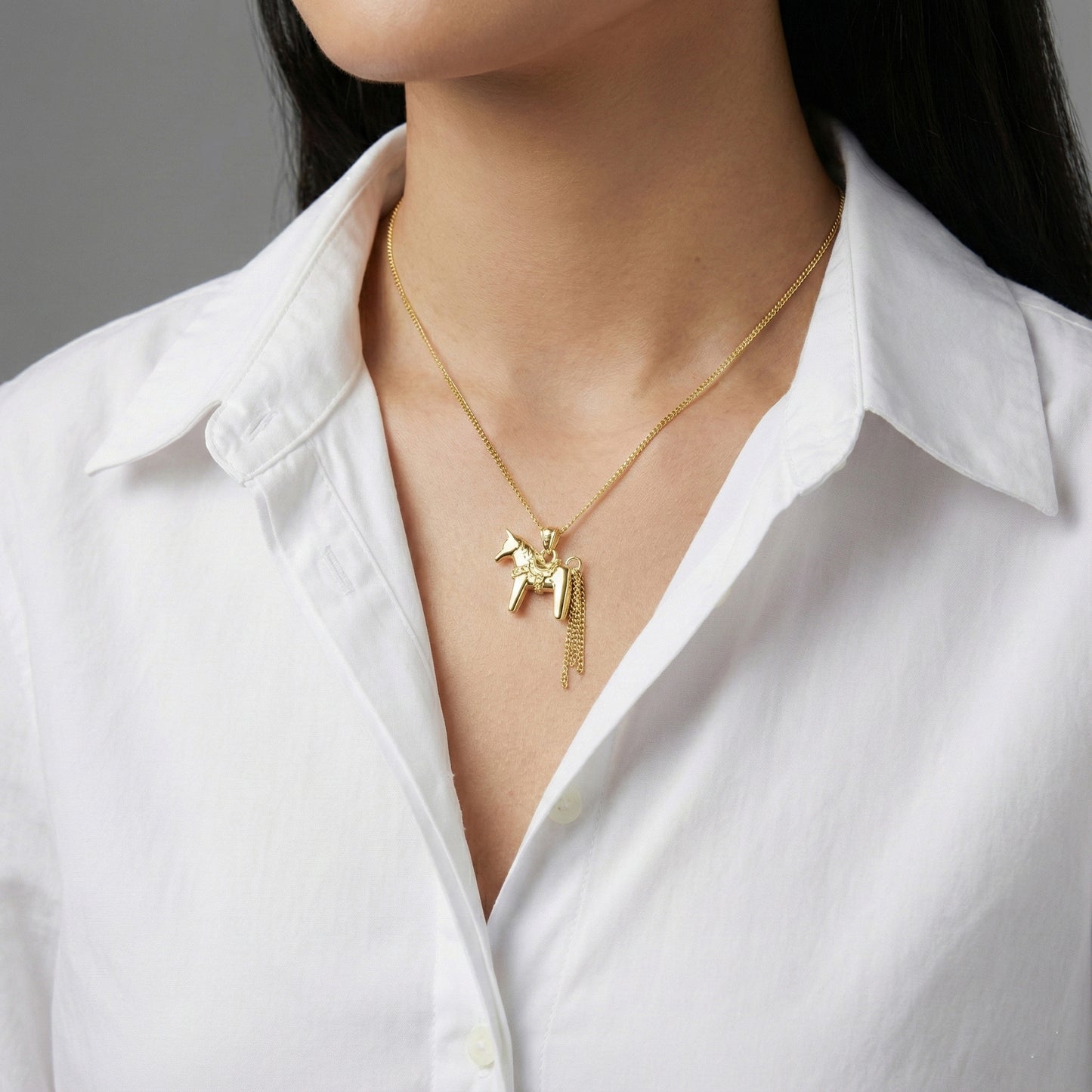 2026 Year of the Horse Lucky Necklace | 925 Silver Celestial Horse Pendant 40+5cm