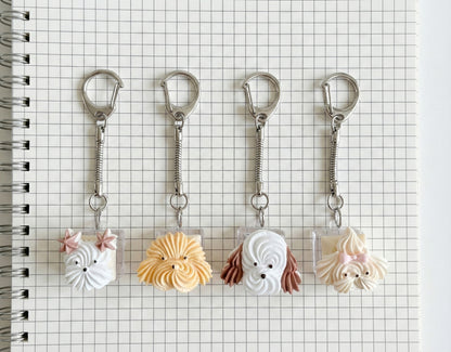 Meringue Dog Keycap Keychain - 4 Breeds | Korean Handmade