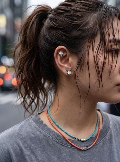 Sanrio Usahana Barbell Stud Earrings – Y2K Kawaii Piercing