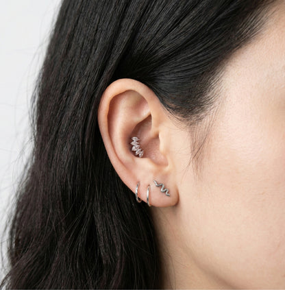 Wing marquise cubic stud earrings in gold, silver, and rose gold with surgical steel posts