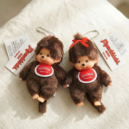 Monchhichi Plush Keychain Bag Charm – Vintage Y2K Kawaii Doll (Boy & Girl Options)