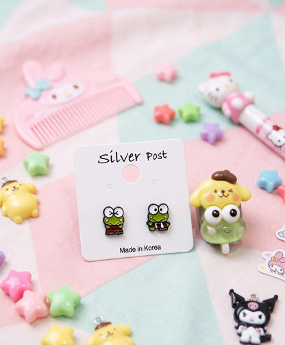 Keroppi Enamel Studs — K-Style Ear Stack