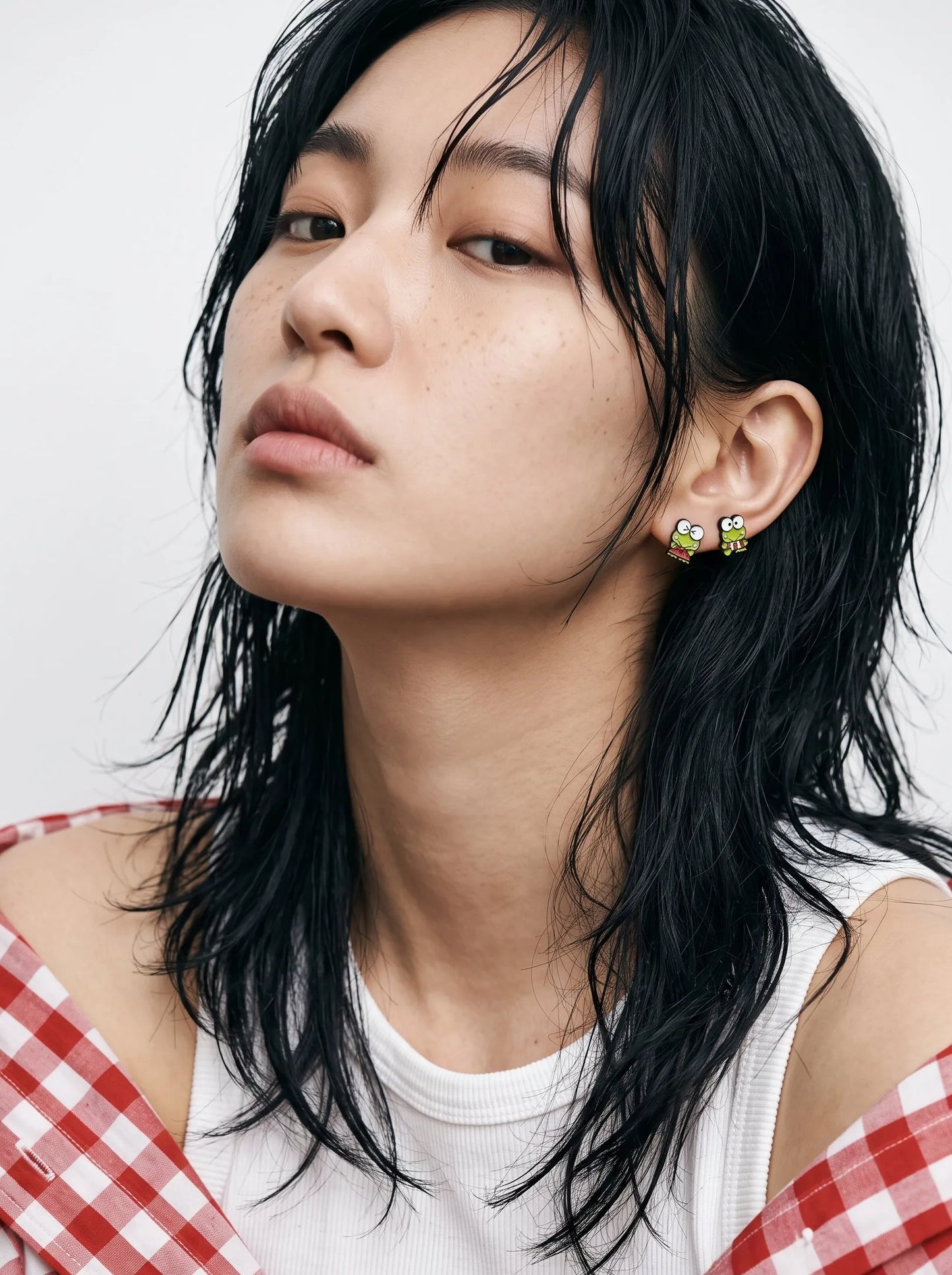 Keroppi Enamel Studs — K-Style Ear Stack