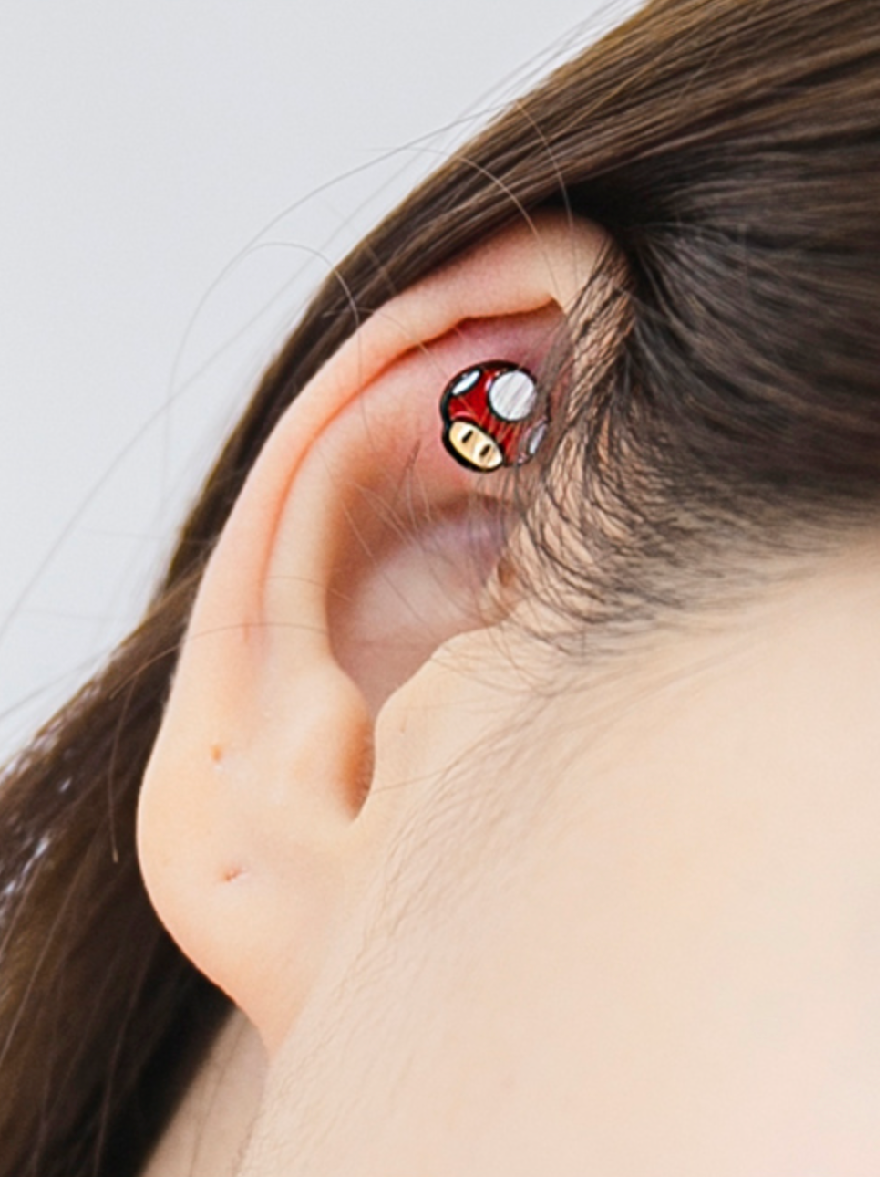 Super Mario Question Box/Star Barbell Ball Earring (Handmade in Korea)