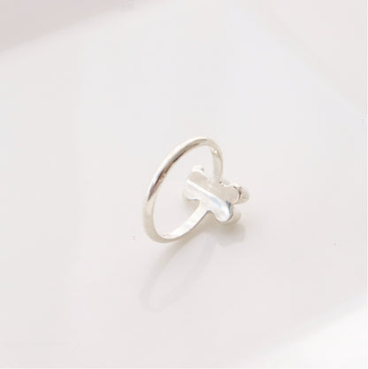 925 Sterling Silver Teddy Bear Ring – Cute Unique Adjustable Gift for Women & Girls