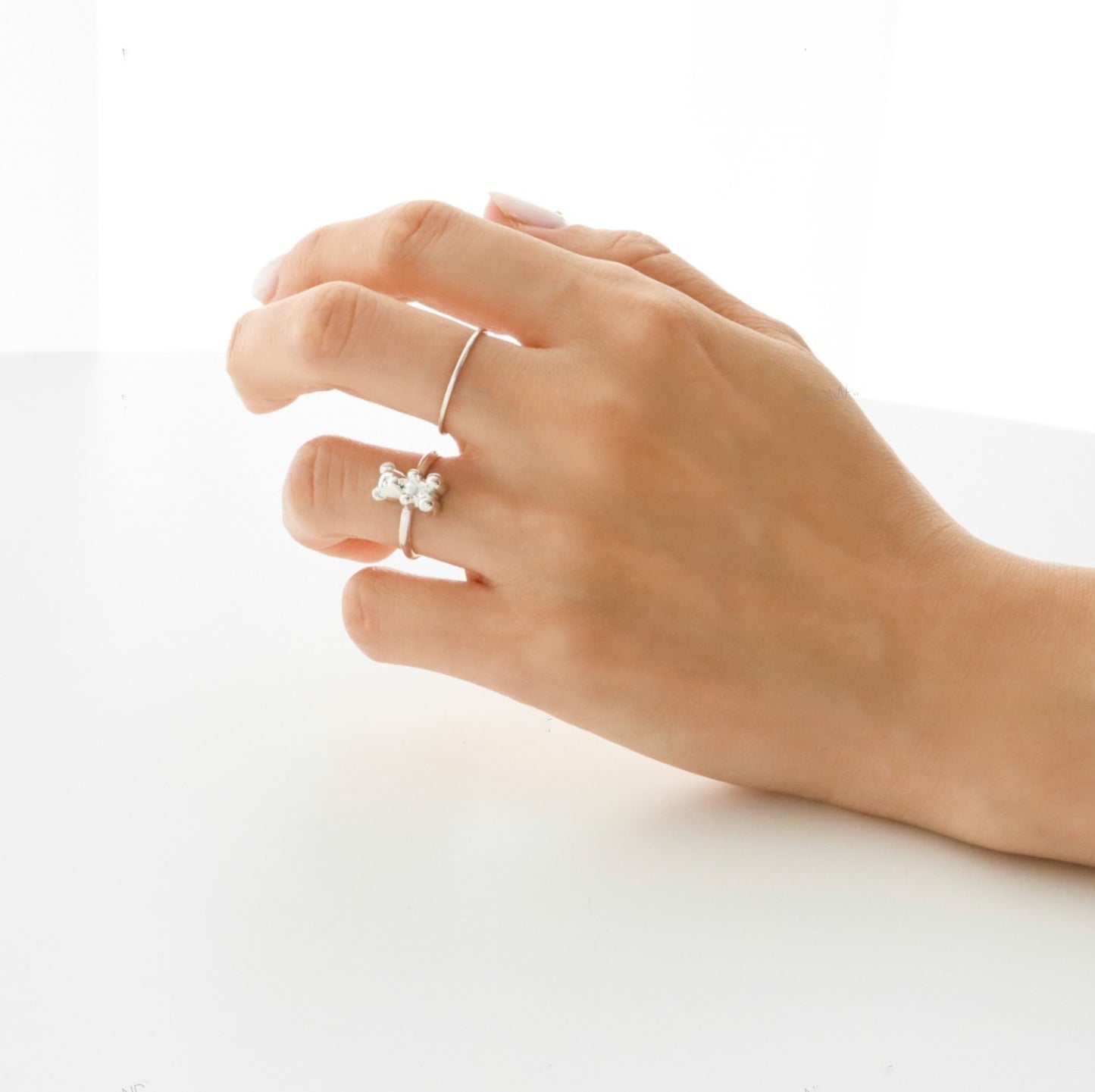 925 Sterling Silver Teddy Bear Ring – Cute Unique Adjustable Gift for Women & Girls