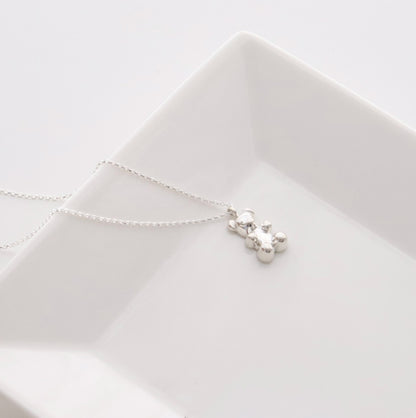 925 Sterling Silver Teddy Bear Necklace,Cute Minimalist Layering necklace