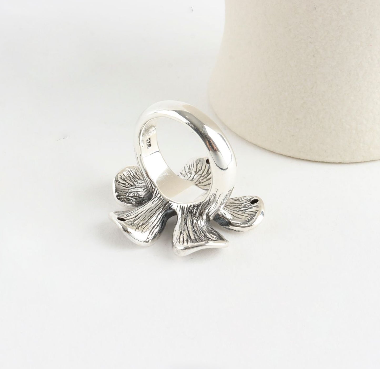 925 Sterling Silver Floral Ring - Delicate Flower Band for Women