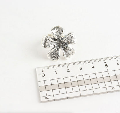 925 Sterling Silver Floral Ring - Delicate Flower Band for Women