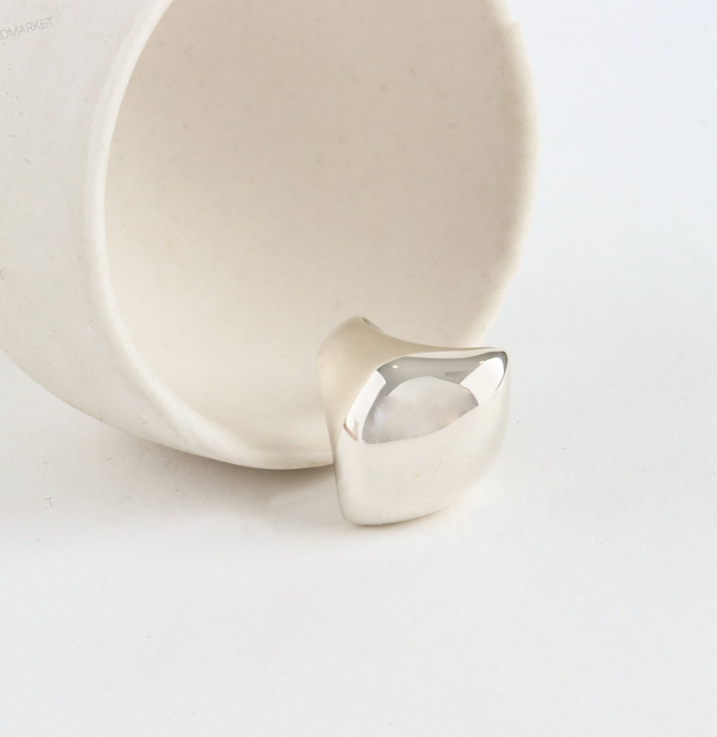 Sculptural Wave Ring — 925 Sterling Silver Statement Piece | Modern Minimalist Jewelry