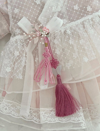 Korean Butterfly Norigae Tassel Charm - Traditional Knot Keychain