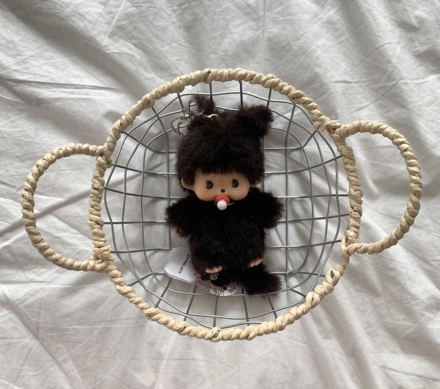 Monchhichi Baby Plush Doll Keychain – Kawaii Soft Bag Charm-2