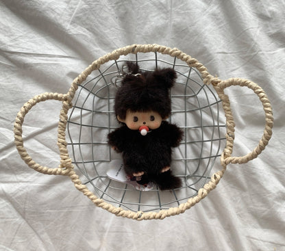 Monchhichi Baby Plush Doll Keychain – Kawaii Soft Bag Charm-2