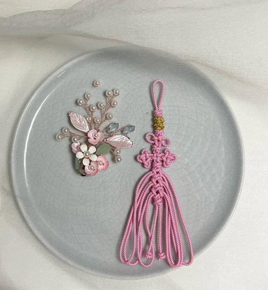 Korean Norigae & Hairpin Set - Traditional Hanbok Wedding Accessory