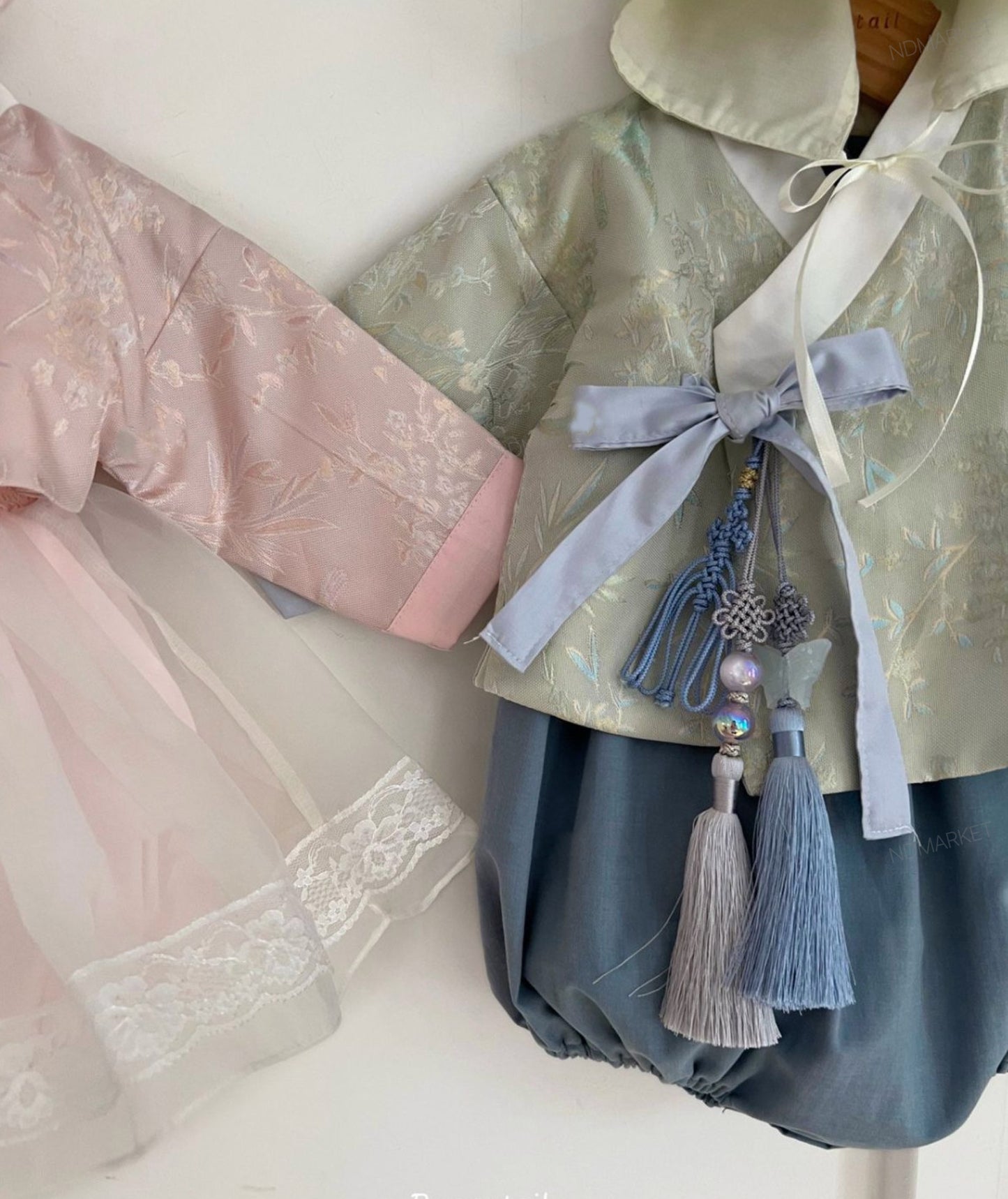 Korean Butterfly Norigae Tassel Charm - Traditional Knot Keychain