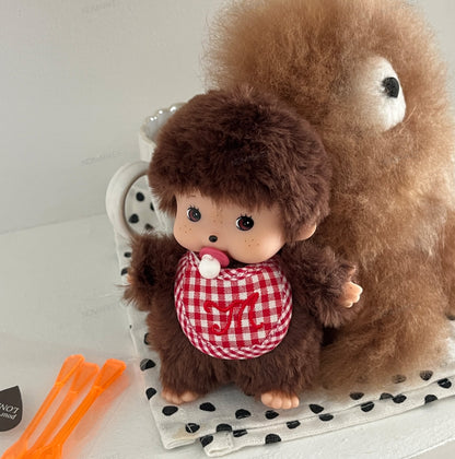 Monchhichi Baby Plush Doll Keychain – Kawaii Soft Bag Charm