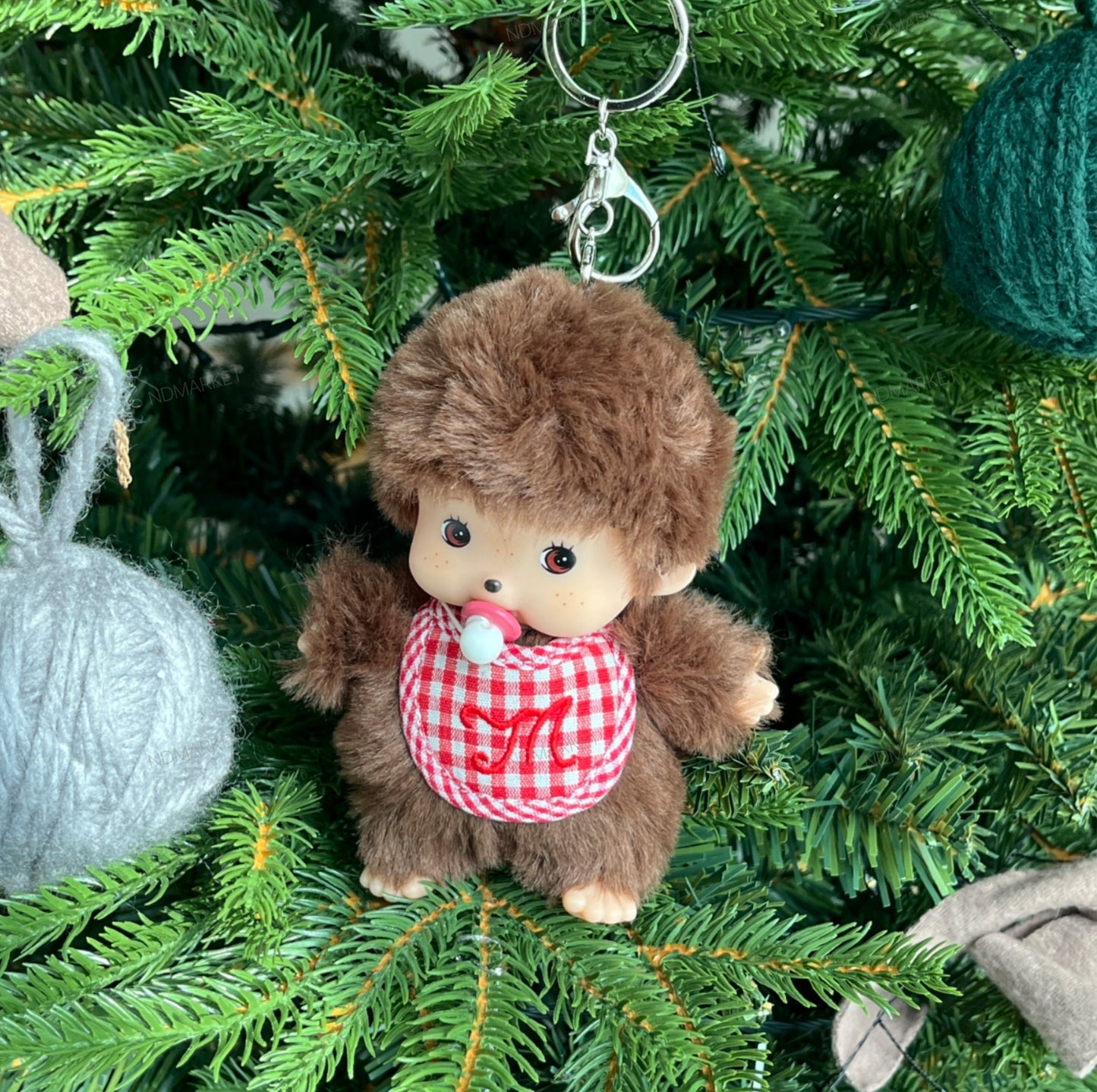 Monchhichi Baby Plush Doll Keychain – Kawaii Soft Bag Charm
