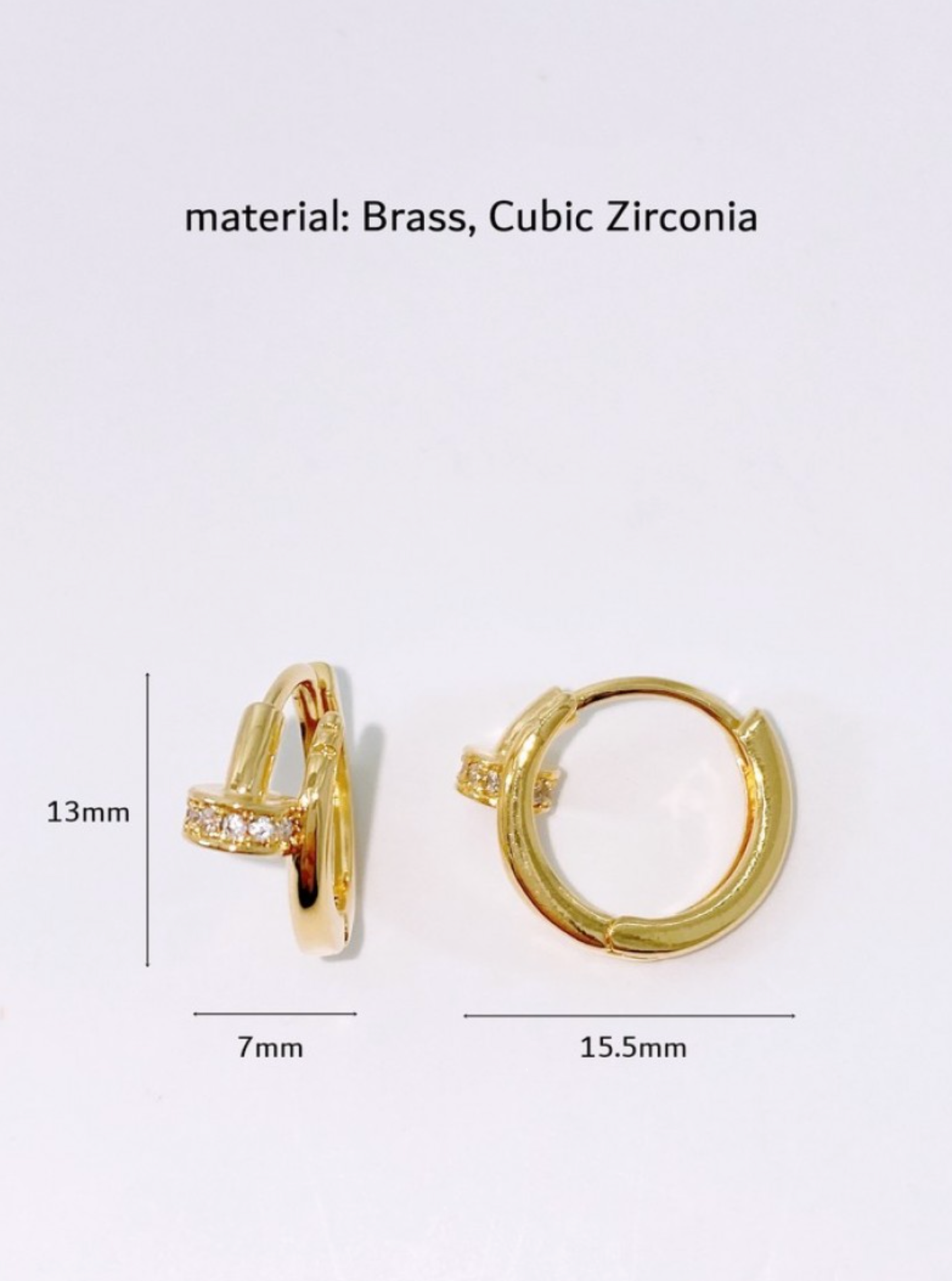 Modern Hinged Hoop Earrings — Smooth or CZ (Gold & Silver)