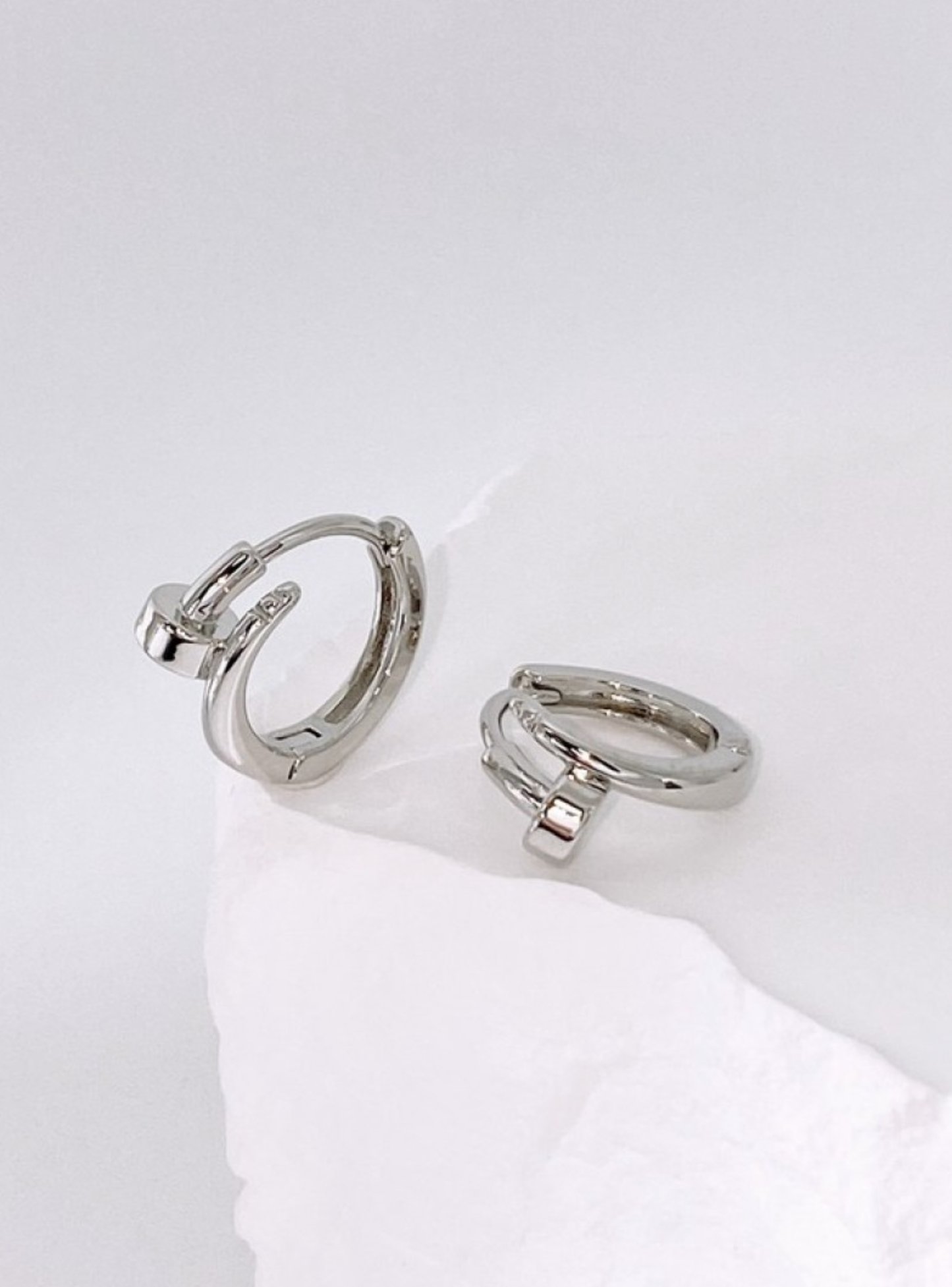 Modern Hinged Hoop Earrings — Smooth or CZ (Gold & Silver)