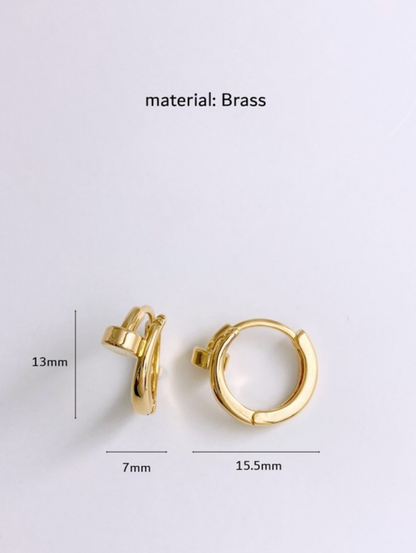 Modern Hinged Hoop Earrings — Smooth or CZ (Gold & Silver)