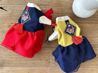 Korean Hanbok for Dogs - Traditional Pet Outfit