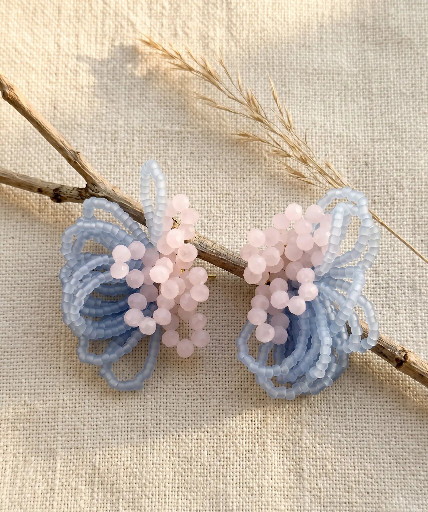 Handmade Acrylic Blossom Loop Earrings | K-Style Volume · 3 Colors