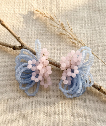 Handmade Acrylic Blossom Loop Earrings | K-Style Volume · 3 Colors