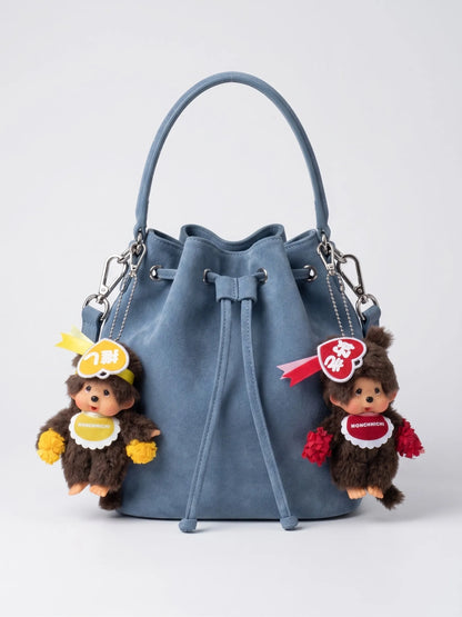 Monchhichi Cheerleader Plush Keychain Bag Charm | Yellow & Red