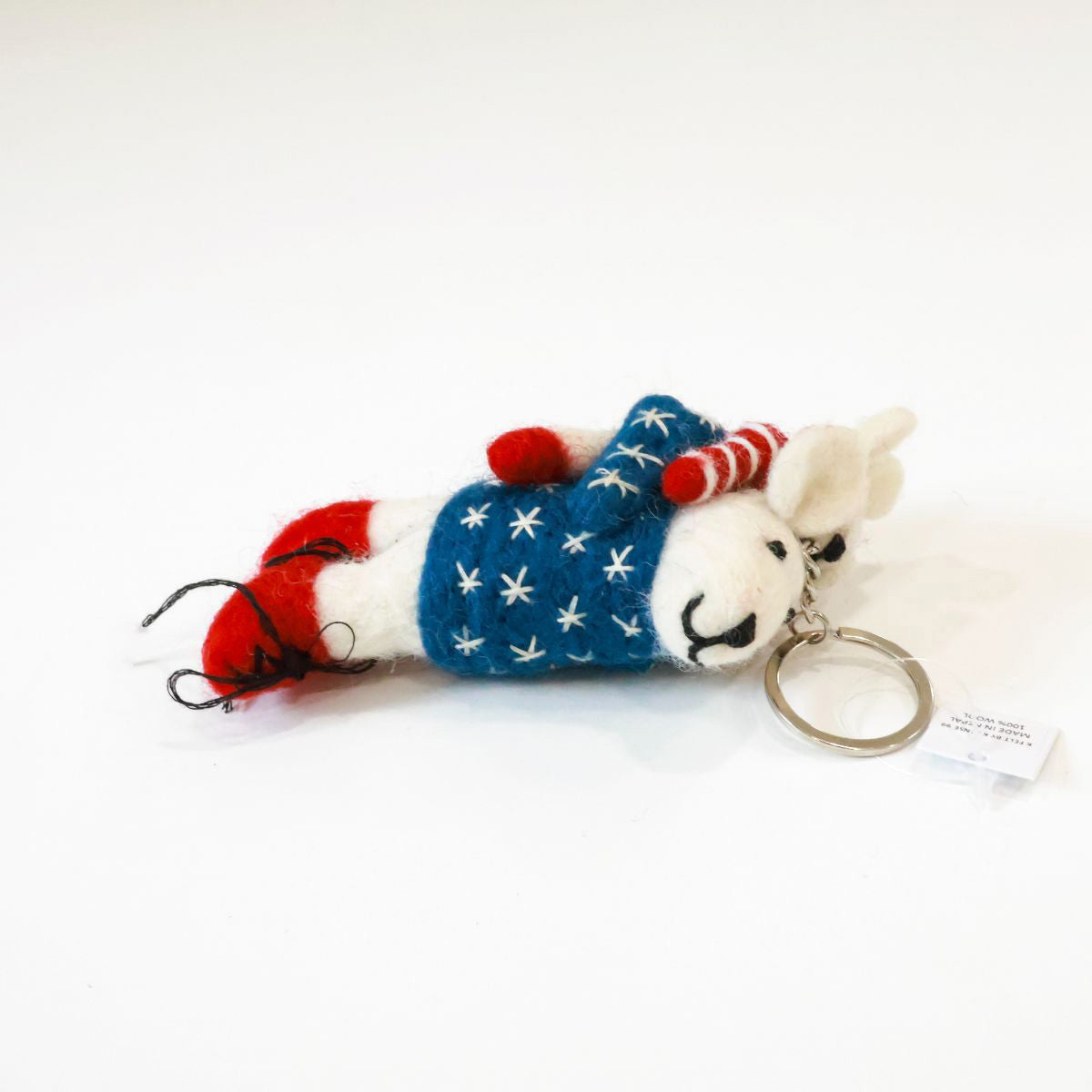 2026 Year of Horse Wool Felt Animal Keychain - Handmade Nepal