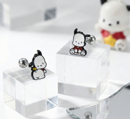 Pochacco Barbell Studs - Cute Sanrio Piercing Earrings (2 Styles)